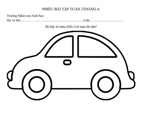 Phiếu bài tập tuần 1 tháng 5 cho trẻ Nhà trẻ